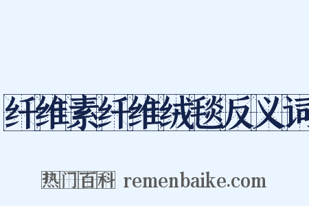 纤维素纤维绒毯反义词是什么意思的图片